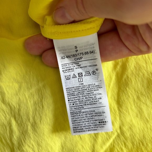 NWT Gap Yellow Sleeveless Dress - Picture 8 of 8